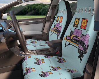BT21 Shooky Car Seat Cover, BTS Suga Car Accessory, Cute Auto Interior Decor, Kpop Car Decor, Seat Protector, BTS Yoongi Fan Gift