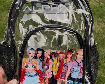XG Clear Concert Backpack, Stadium Approved Transparent Bag, Kpop Girl Group Fan Bag, Cute Festival Clear Backpack, Gift For XG Alphaz Fans