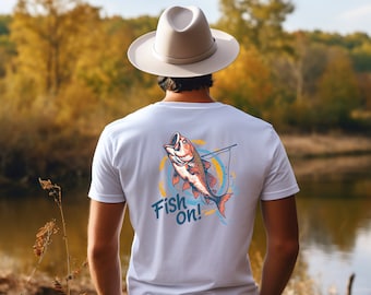 Fisch Auf T-Shirt: Unisex Baumwolle Angeln T-Shirt