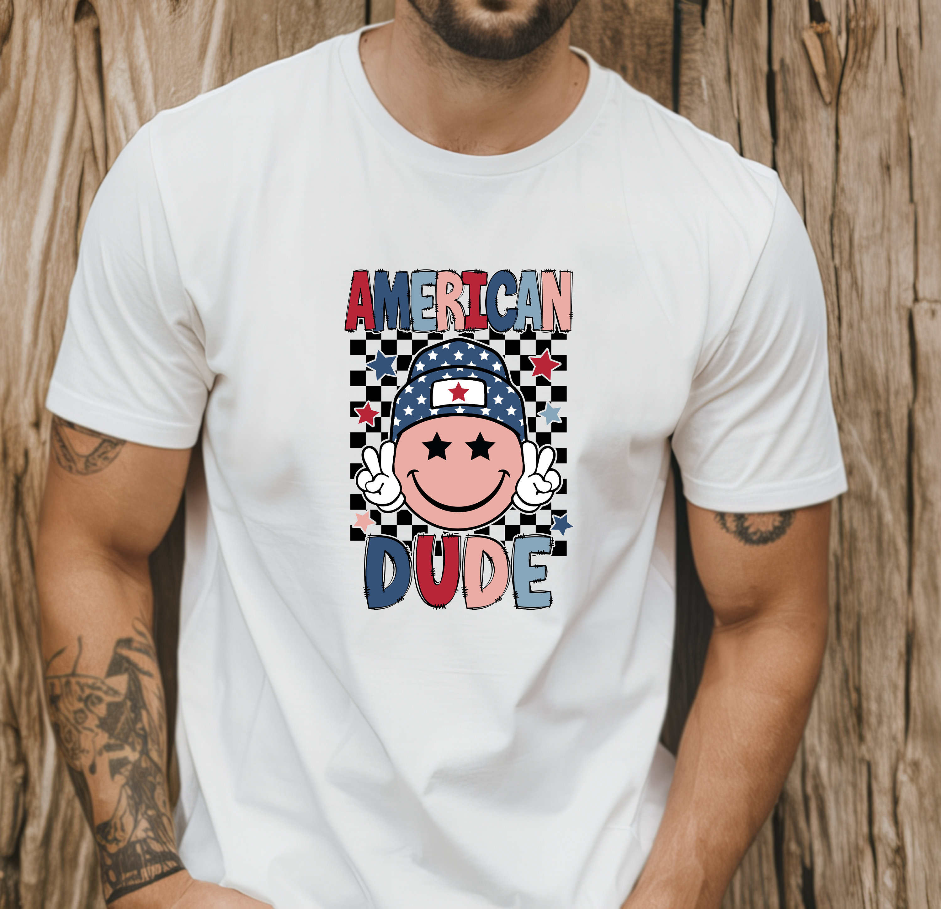 American Dude T-shirt: Unisex Cotton Blend Tee - Etsy