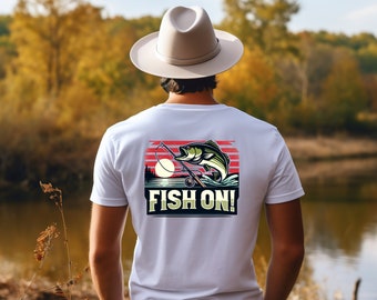 Fisch Auf T-Shirt: Unisex Baumwolle Angeln T-Shirt