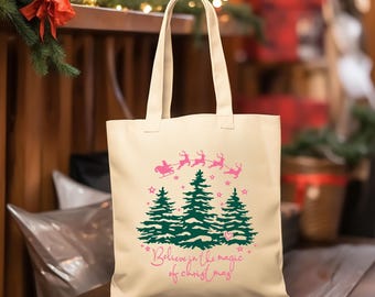 クリスマスの魔法を信じてトートバッグ