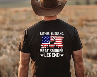 Vater Ehemann Fleisch Raucher Legende T Shirt