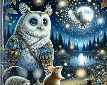 La magia de medianoche de Oliver Owl: un viaje bajo las estrellas