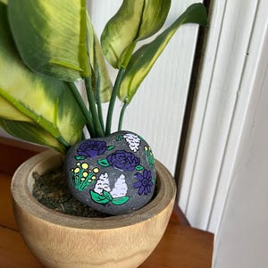 Floral Painted Stone