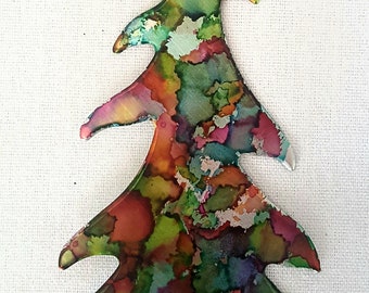 Christmas Tree ornament recycled aluminum cans