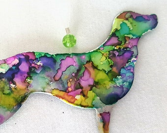 Retriever Dog Ornaments Recycled Aluminum cans