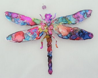 Dragonfly ornament recycled aluminum cans