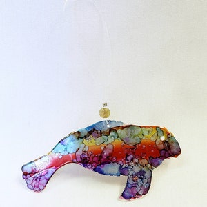 Manatee Ornaments Recycled Aluminum cans