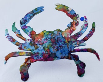 Blue Crab ornament recycled aluminum cans