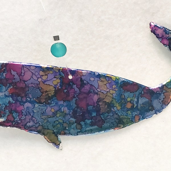 Blue Whale Ornaments Recycled Aluminum cans