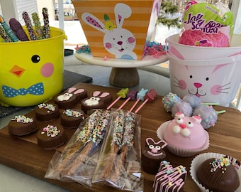 Easter Basket Filled with Homemade Chocolate Treat Box Holiday Easter Basket Filler Easter Candy