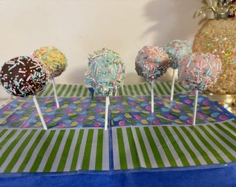 Easter Bunny Funfetti Cake Pops Variety Treats Chocolate Spring Pastel