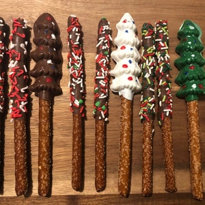 Christmas Holiday Chocolate Covered Pretzels Festive Treats