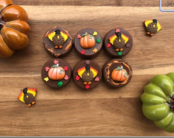 Thanksgiving Turkey Pumpkin Chocolate Covered Oreos