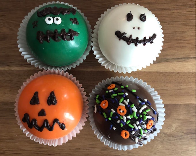Halloween Hot Chocolate Bombs Skeleton Pumpkin Frankenstein