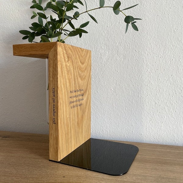 Personalised Solid Oak Bookend