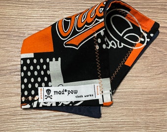 Baltimore Orioles MLB EDC Hank.  Every Day Carry Handkerchief w/microfiber.