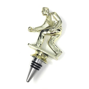 Bocce Trophy Wine Bottle Stopper - Stainless Steel Base