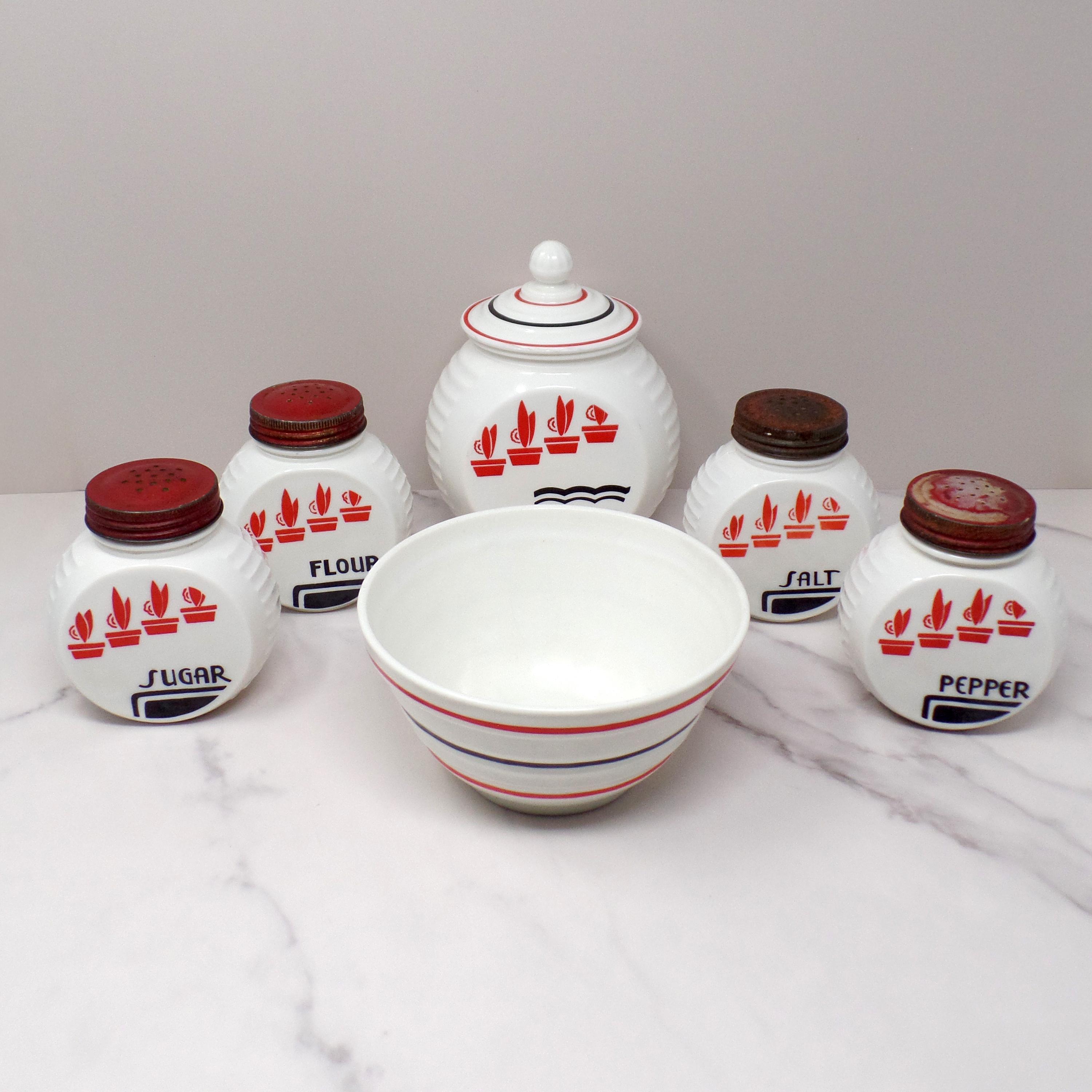 Fire King Salt and Pepper - Etsy