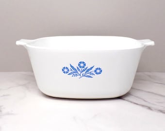 Vintage Corningware 2 1/2 Qt Saucepan - Blue Cornflower, Rare 2nd Generation (1960-61)