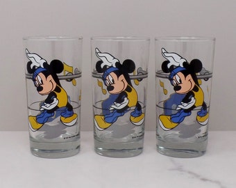 Vintage Minnie Mouse Aerobics 12 oz Glasses by Anchor Hocking - Set of 3 (1980s)