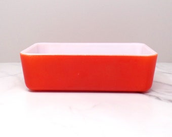 Vintage McKee Red Refrigerator Dish, No Lid (1960s)