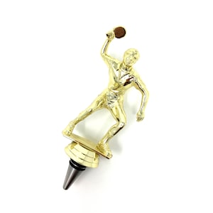 Ping Pong Trophy Wine Bottle Stopper - Stainless Steel Base