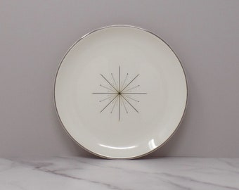 Vintage Homer Laughlin Modern Star Side Plate - 6.75" diameter, Small Salad or Bread Plate, MCM