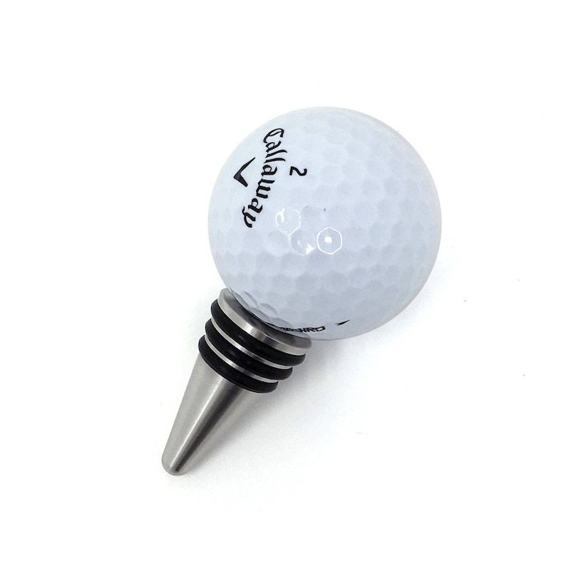 Golf Ball Wine Bottle Stopper Stainless Steel Base Etsy