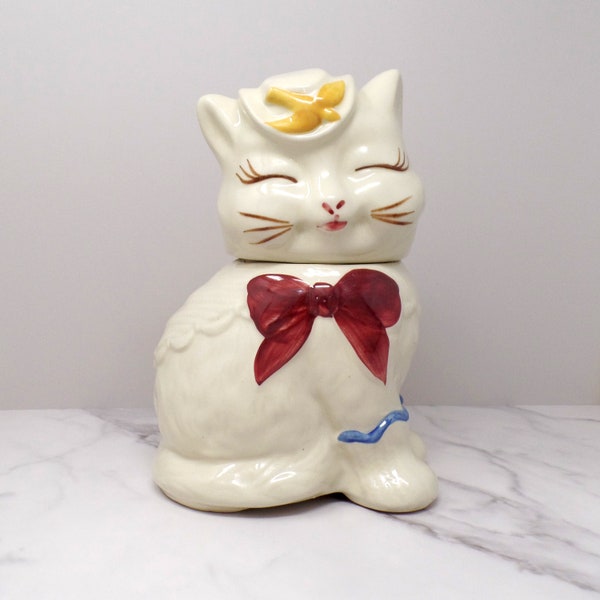 Vintage Shawnee Pottery "Puss 'n Boots" Ceramic Cookie Jar (1950s)