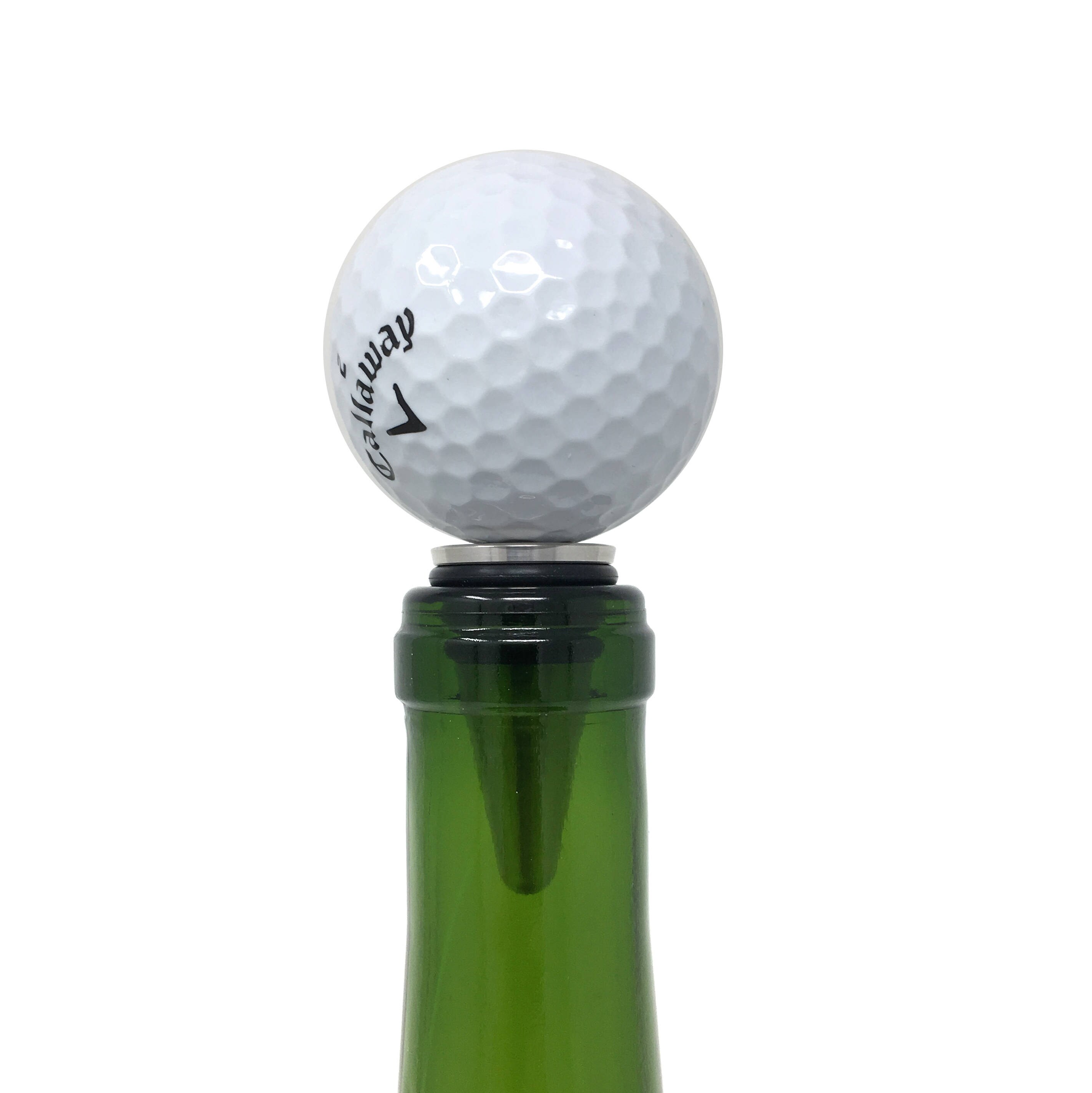 Golf Ball Wine Bottle Stopper Stainless Steel Base Etsy