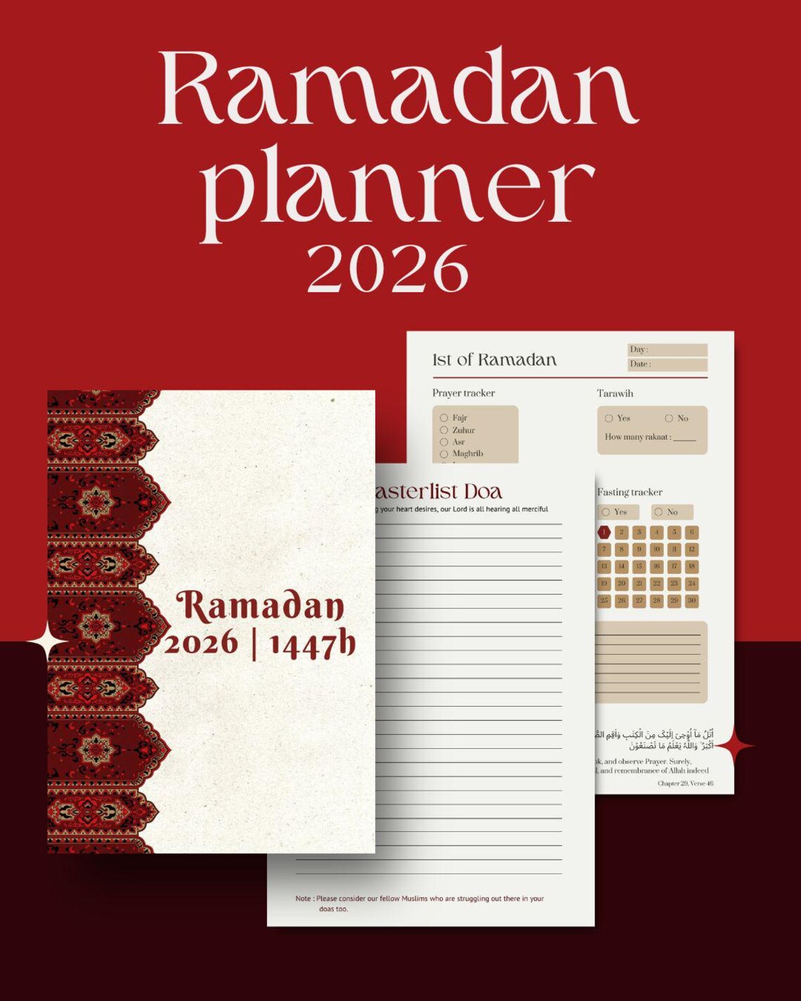 Ramadan Planner 2026 | Digital & Printable Islamic Planner - Etsy Canada