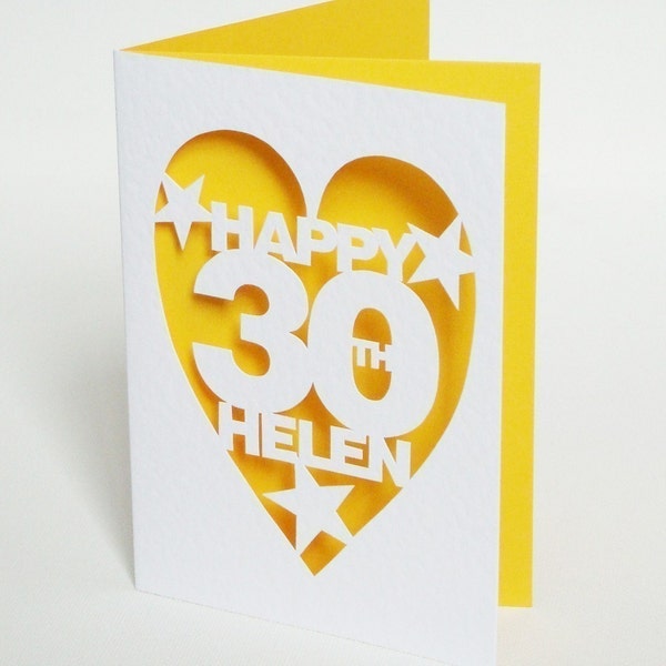 Personalised Any Occasion Hand Cut Greetings Card