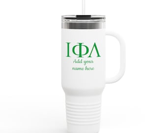 Iota Phi Lambda-reismok: 40 oz geïsoleerd studentenverenigingscadeau