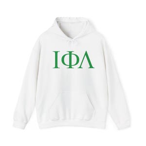 Sweat à capuche Iota Phi Lambda sororité, sweat à lettres grecques image 3