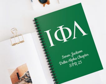 Cahier à spirales Iota Phi Lambda - Ligne ligné, personnalisé, cadeaux pour le chapitre des sororités