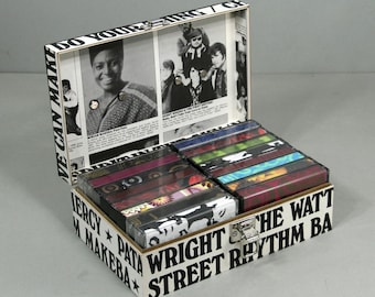 Greatest Hits Cassette Tape Case - Handmade from Recycled Record Warner Bros. Sampler