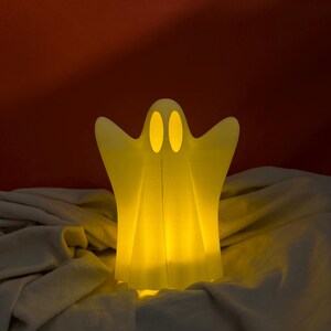 Halloween Ghost Lantern- 3D Printed in White or Clear with Tea Light