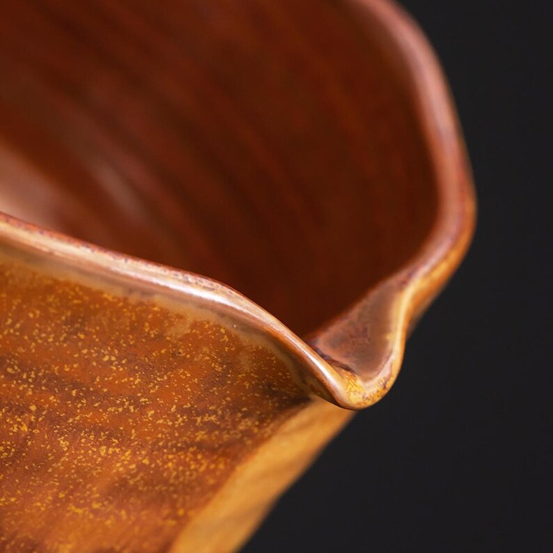 Handmade Vintage Brown Matcha Set: Ceramic Bowl, Bamboo Whisk image 8