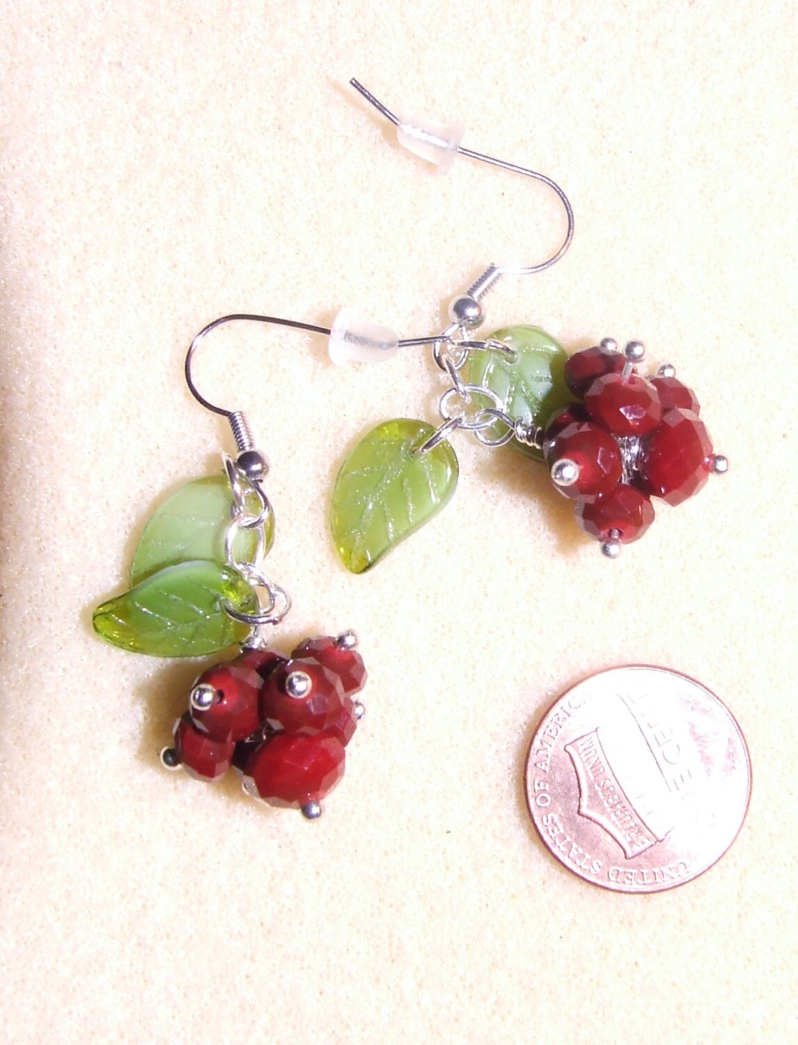 Garnet Berry Clusters Earrings - Etsy UK