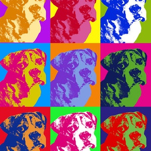 Custom Pop Art in Warhol Style Using Your Photo Custom Size Digital Delivery for Self-Printing or Photo Gift Personal Pet Cat Dog Ornament image 3