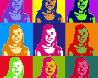 Custom Pop Art in Warhol Style Using Your Photo! Great Gift Idea! Custom Size! Digital Delivery for Self-Printing Personal Pet Gift Cat Dog
