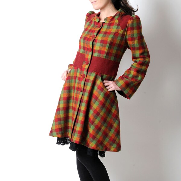 Checkered Coat Etsy