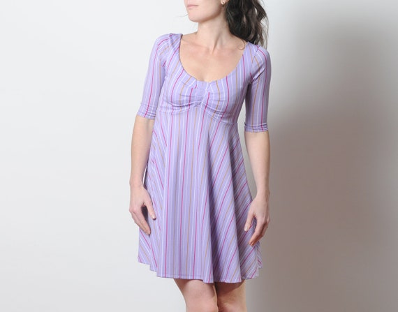 purple jersey dress