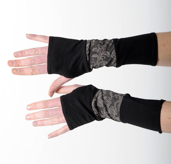 jersey fingerless gloves