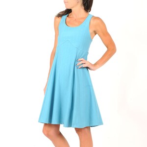 Vestidos azuis femininos, vestido de verão com alças cruzadas nas costas, Vestido de algodão sem mangas, MALAM, Seu tamanho