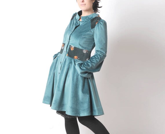 velvet coat with hood