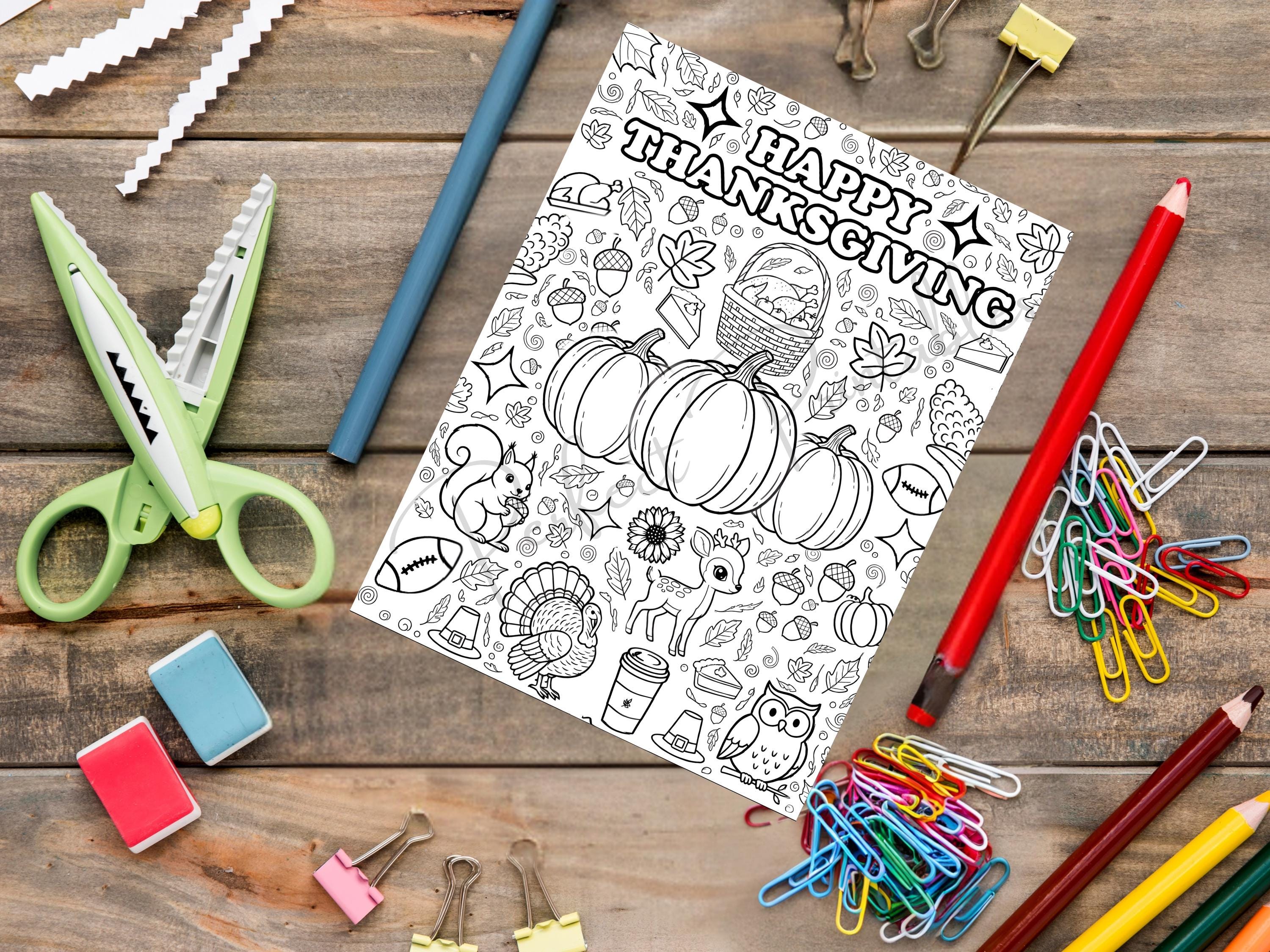 PRINTABLE Fall Coloring Pages for Kids, Autumn Coloring Sheets ...