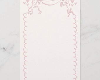 Coquette Personal Stationary | Preppy Personal Notecard | Baroque Personalized Office Supplies | Grandmillenial Personalized Stationery